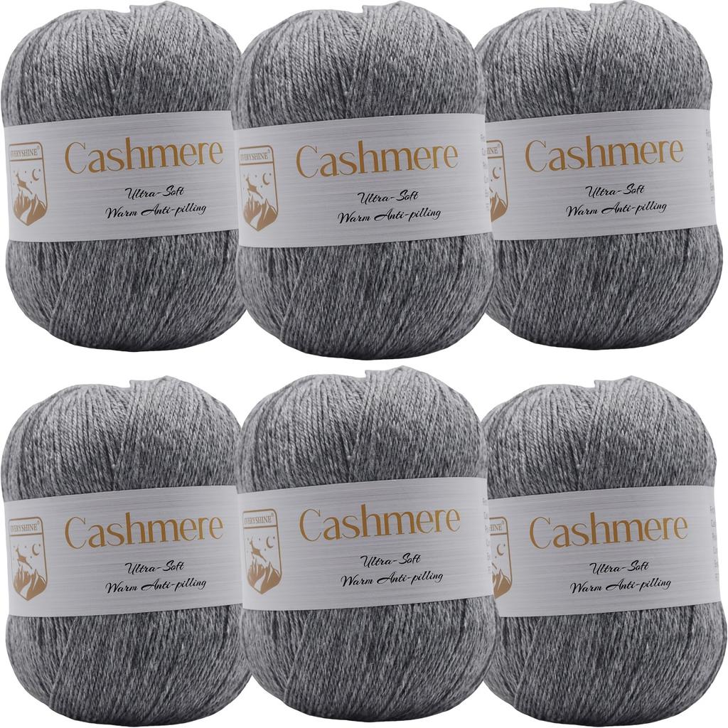 6pcs Cashmere Yarn Set, Ultra-Soft Polyester Blend, 300g/10.58oz Total, for DIY Crochet & Knitting, Warm Hand-Woven Crafts