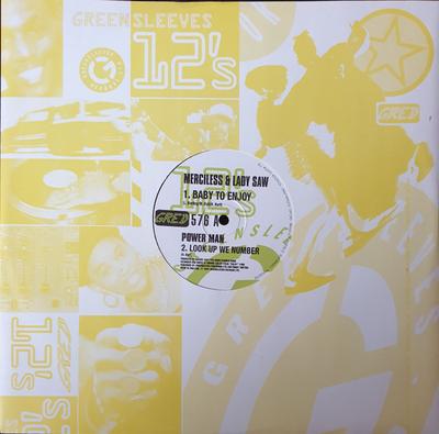 12inch Record MERCILESS & LADY SAW - Baby To Enjoy GRED576 Greensleeves Re 1997 UK Reggae, Ska & Dub Used