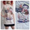 Betty Boop Tee Retro Western Cowgirl Grunge Novelty T-Shirt M/L