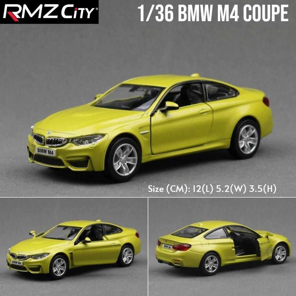 BMW M4 M5 Coupe Simulations-Druckguss & Spielzeugfahrzeug Rückziehmotor Auto & Türen zu öffnen RMZ city 1:36 Geschenke aus Legierungsmodellen für Kinder