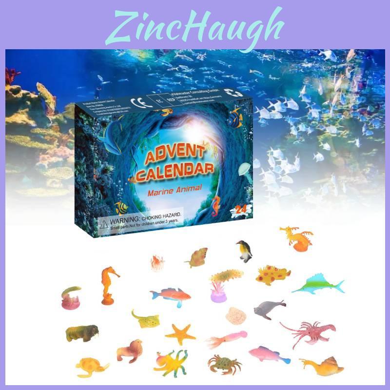 Christmas Countdown Blind Box For Kids Plastic Animal World Toy Gift Box