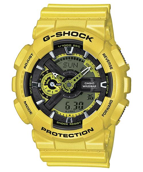 

Casio Men s Resin 200M Water Resistant Digital Shock Resistant Quartz Watch GA-110NM-9A золотий