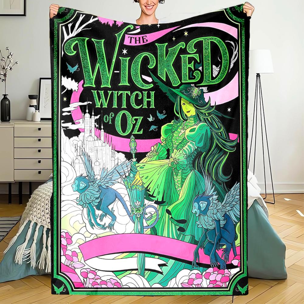 Wicked Theme Printed Blanket - Perfect for Couch, Bed, Travel & Outdoor Use | Machine Washable, Cozy & Durable.