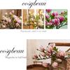1/4PCS Artificial Silk Magnolia Flowers Home Outdoor Garden Vase Windowsill Wedding Bride Festival Outdoor Table Decoration Gift