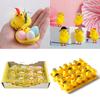 Ostern Mini Flauschige Küken Packung mit 12/24 Hühner Überraschungsspielzeug zum Füllen Kuchenornamente Osterparty Dekoration Kinderspielzeug