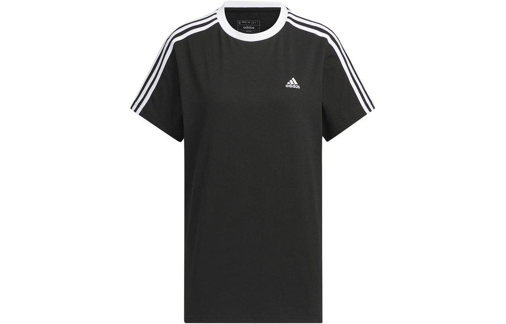 adidas Drop Shoulder Sleeve T Shirt Women s Black JI6977