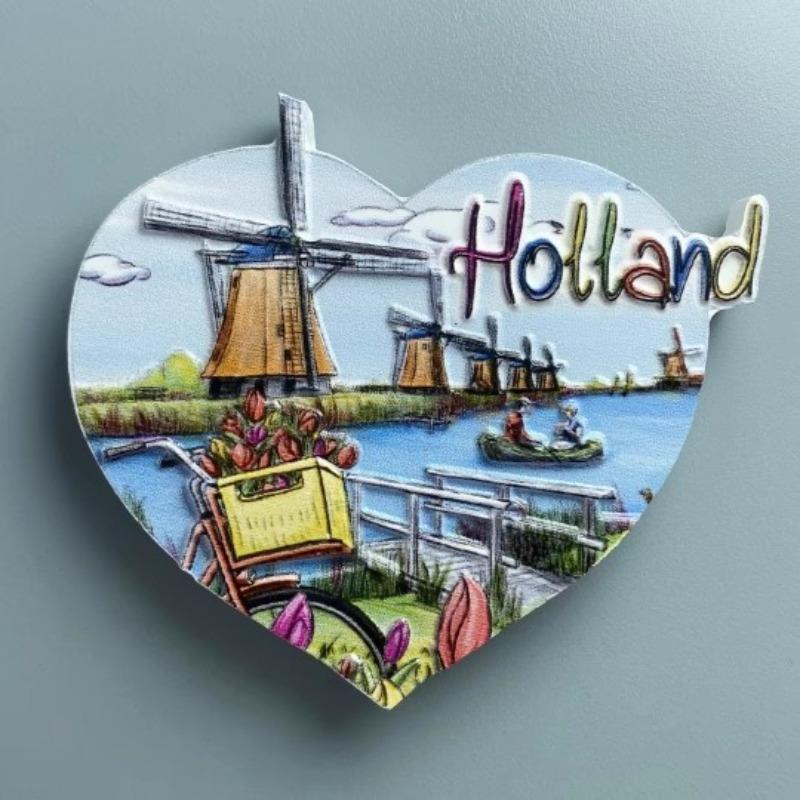 Holland Amsterdam Fridge Magnets the Netherlands Travelling Souvenirs Fridge Stickers Home Decor Gifts Potho Wall Stickers