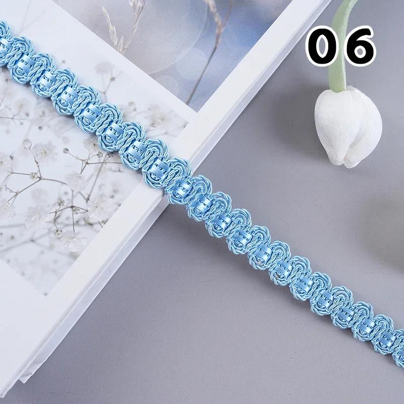 12m Braid Trim 1.5cm Width Decorative Woven Braid Trim Curtain Lace Clothing Neckline Cuff DIY Sewing Decoration Accessories