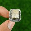 925 Sterling Silver Radiant Plume Agate Gemstone New Promise Ring Jewelry Size 8