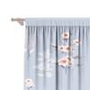 2PC Home Decoration Curtains With Light Purple Flowers And Rod Pocket Curtains, Kitchen, Coffee Shop,Living Room, Balcony, Gard
