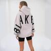 TK Women's and Men's Letter Print Hooded Sweatshirt Sports Pullover