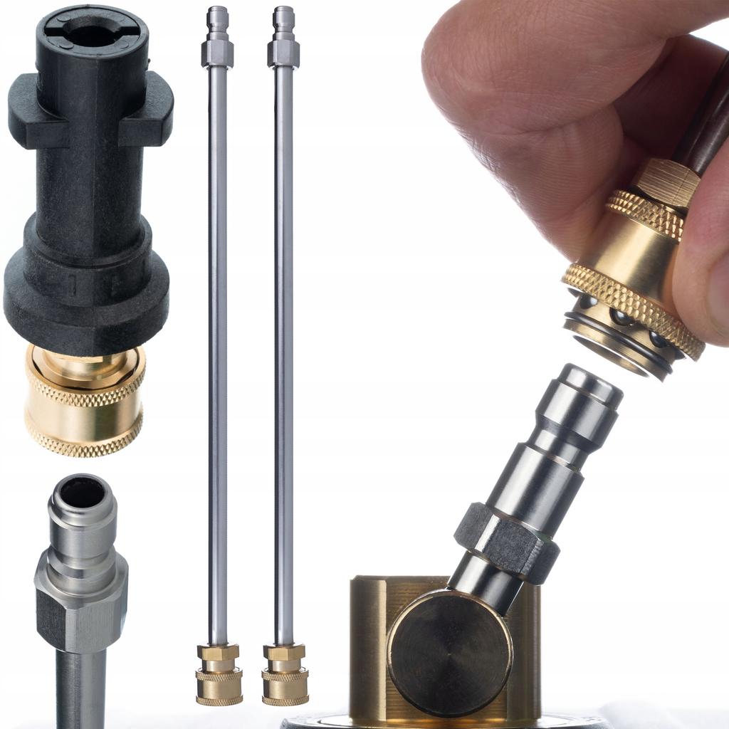 Rosfix Zestaw T-Racer Bayonet – Szczotka Mosmatic 1/4"" + Adapter Bayonet | Kompatybilność Z Karcher K2–K7 | Efektywne Czyszczenie Bruku I Betonu