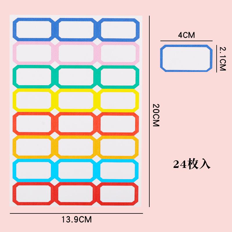 Loose-Leaf Notebook Handwritten Labels Indicate White And Blue Color Stickers Letter Stickers Sticky Notes Index Stickers