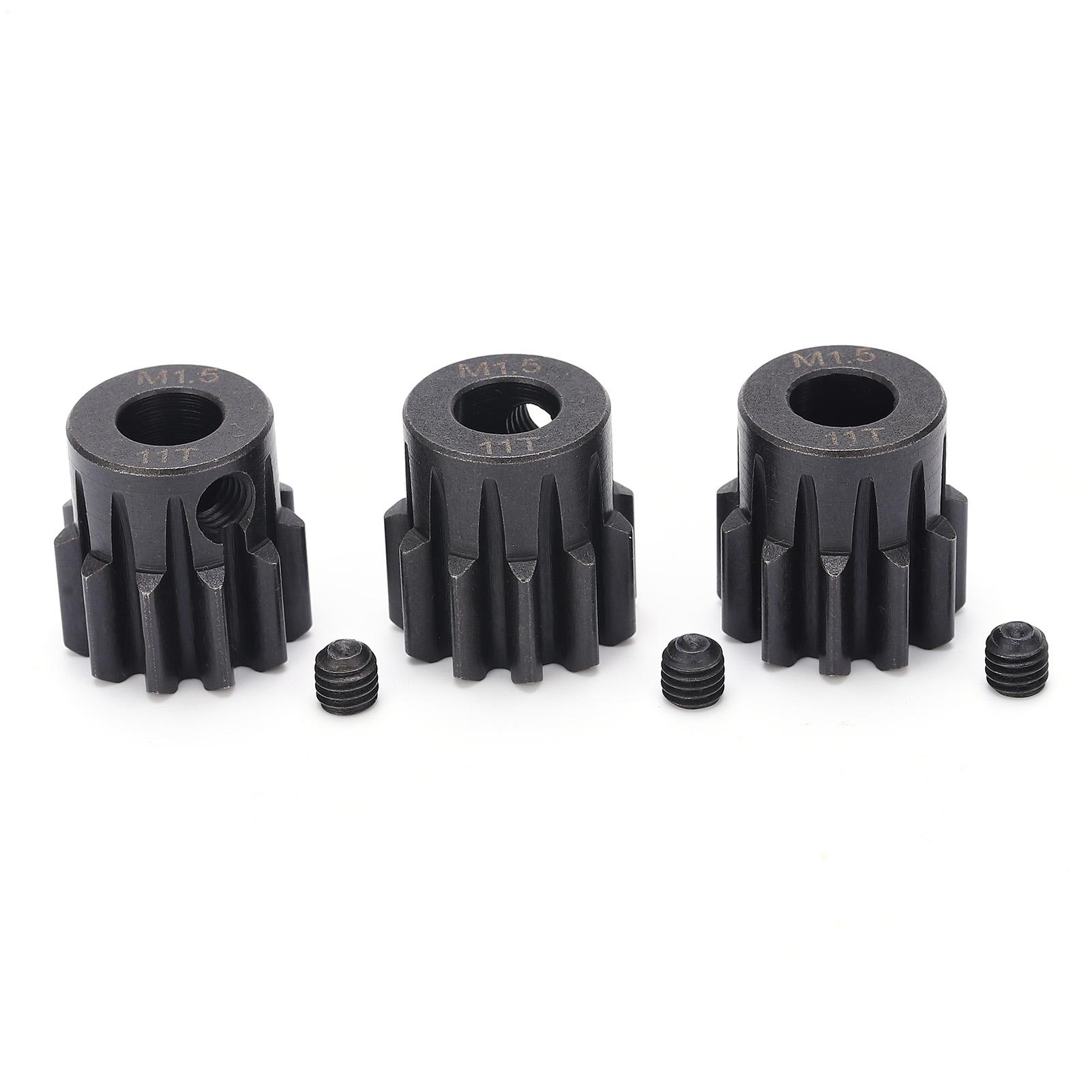 

3pcs RC 8.0mm M1.5 11T Steel Pinion Gear Set for 15 16 RC Car Brushless Brushed Motor