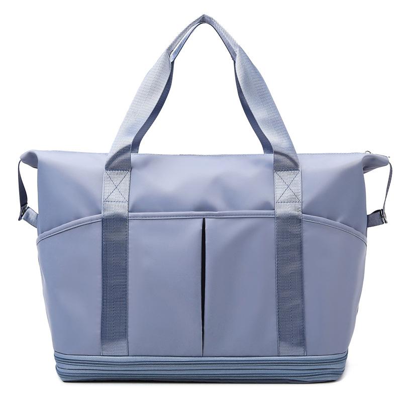 Double-layer expansion travel bag women's large-capacity short-distance portable maternity duffel bag dry and wet separation sports fitness bag