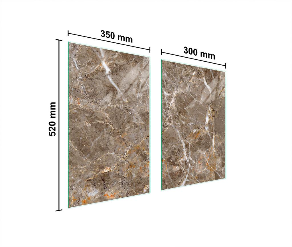 GLAS-SCHUTZPLATTE FÜR DIE KÜCHE 65x52 MARMOR