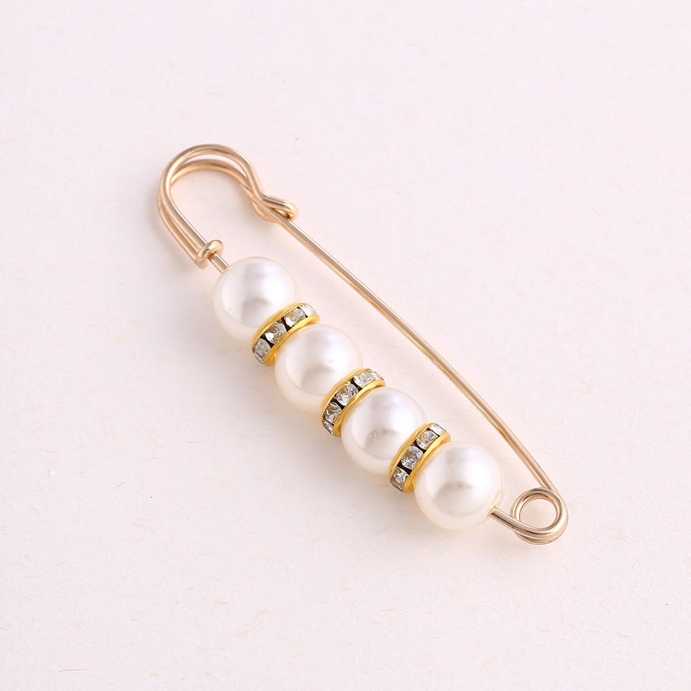 1Pcs Set Artificial Pearl Waist Pin Clips for Trousers Pants Skirts Dress Waistline Adjusting Shirts Sweater Brooch