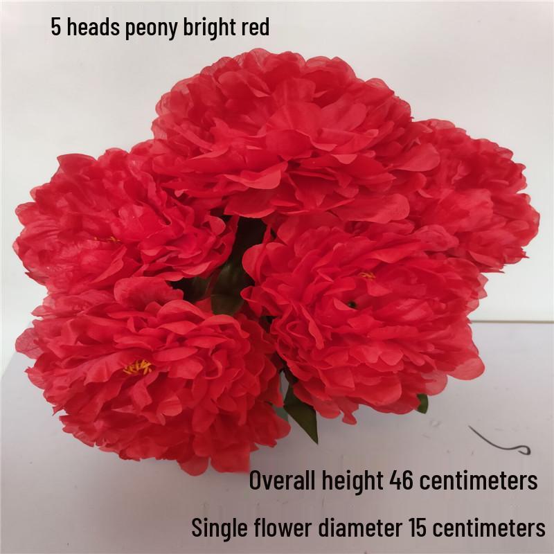 Pfingstrose Seidenblumenstrauß, 8 Köpfe - Künstliche Dekoration für Wohnzimmer & Hochzeit, Kostenloser Versand