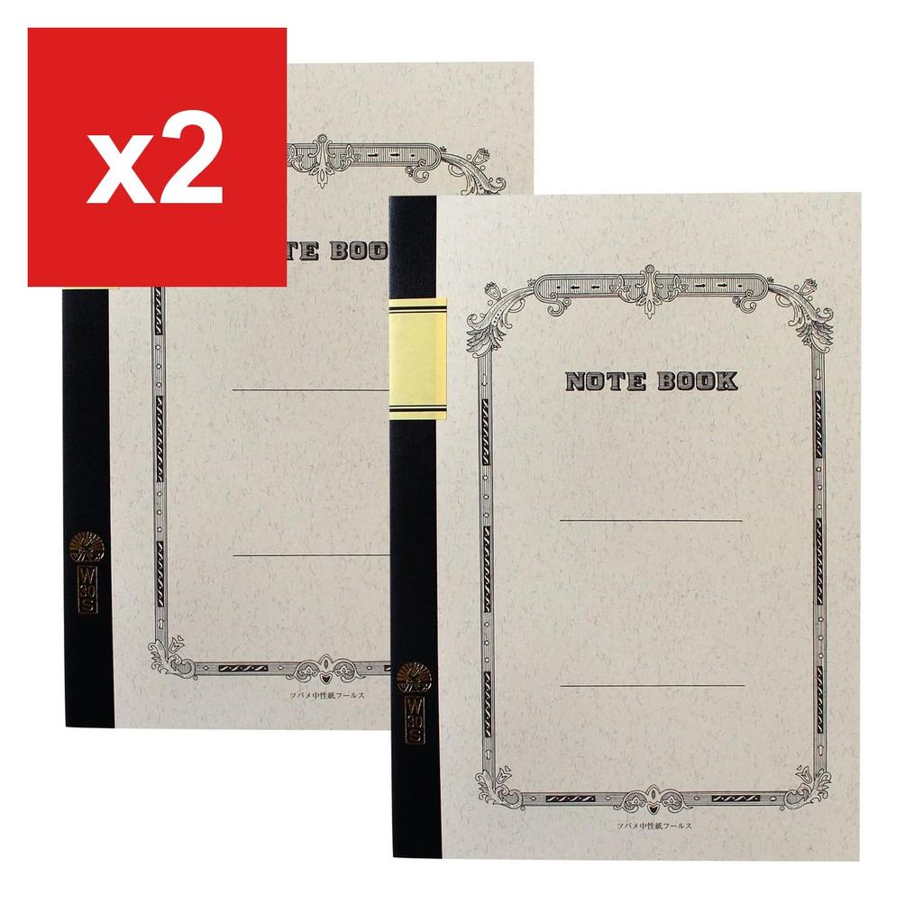 Tsubame Note Notebook, B5 - Ruled (Horizontal Lines), 30 Sheets, 2-Pack (W3001)