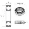 Motoforti 6307 Deep Groove Ball Bearings Lubricated Bearings Open Type 35x80x21mm Silver Tone