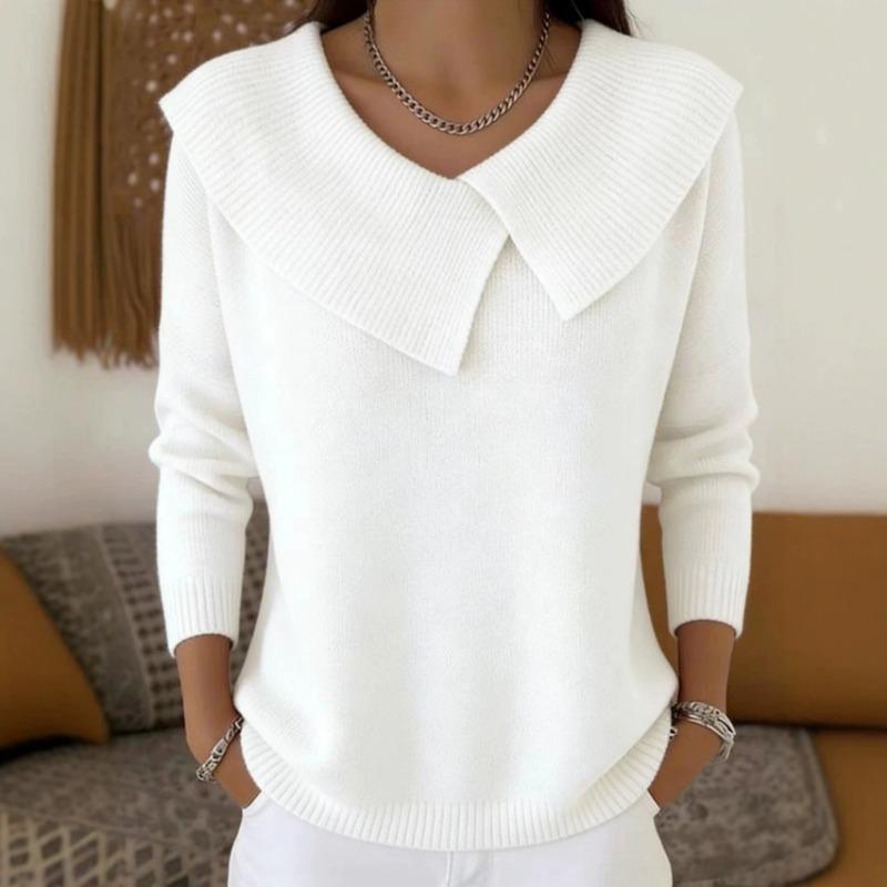 Korean Style Slim Fit V Neck Long Sleeve Knitted Sweater For Women