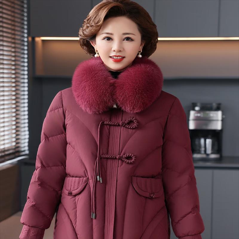 Xuezhongfei Women's Warm Fur Collar Down Jacket