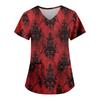 Women's Fashion Casual Halloween Printed Pocket T-shirt Tops
