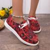 Large Size Women's  Halloween Pumpkin Printing Sneakers Fashion Women Shoes Breathable Flat Canvas Casual Shoes Zapatillas Mujer