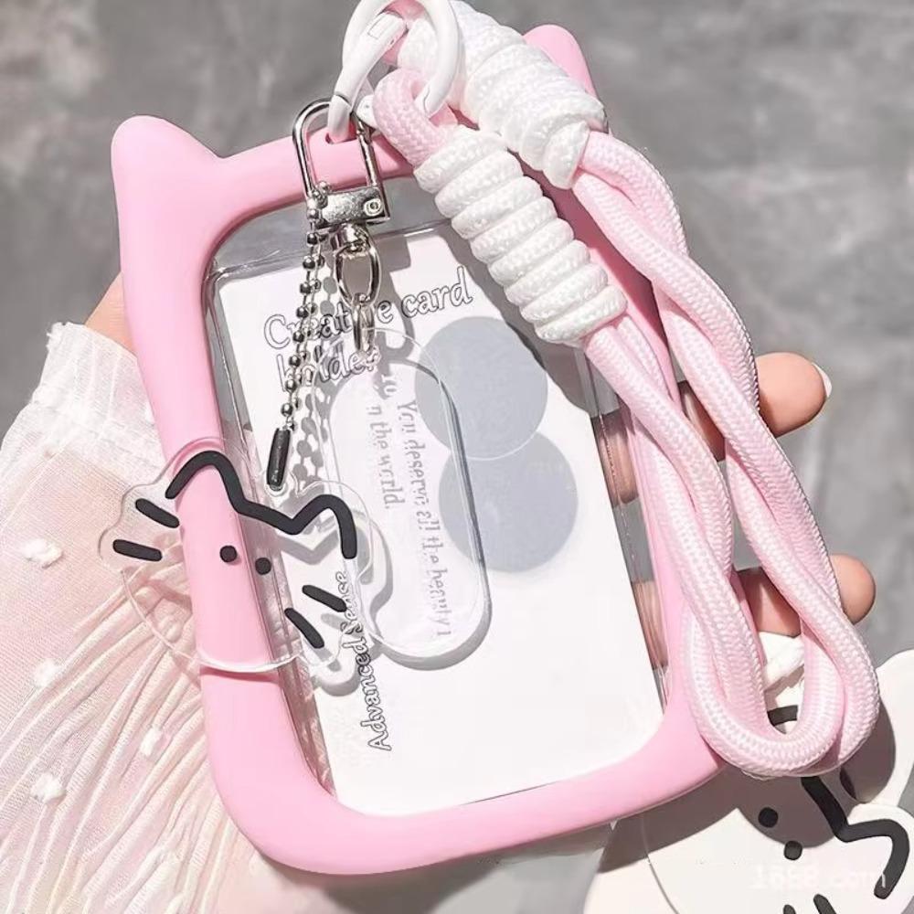 High Quality Transparent Card Holder Simple Portable Card Bag ID Card Cover Office Supplies