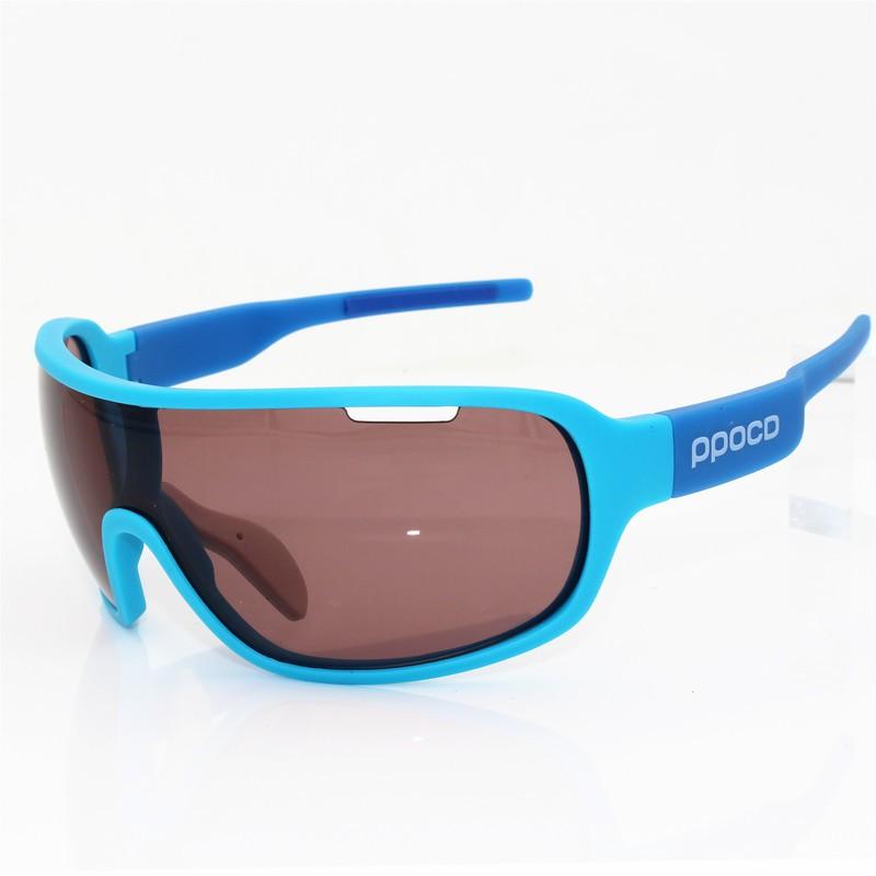 TR90 Sports Cycling Sunglasses With Polarized Interchangeable Lenses Adjustable Nose Pad Unisex Frame Full Blue