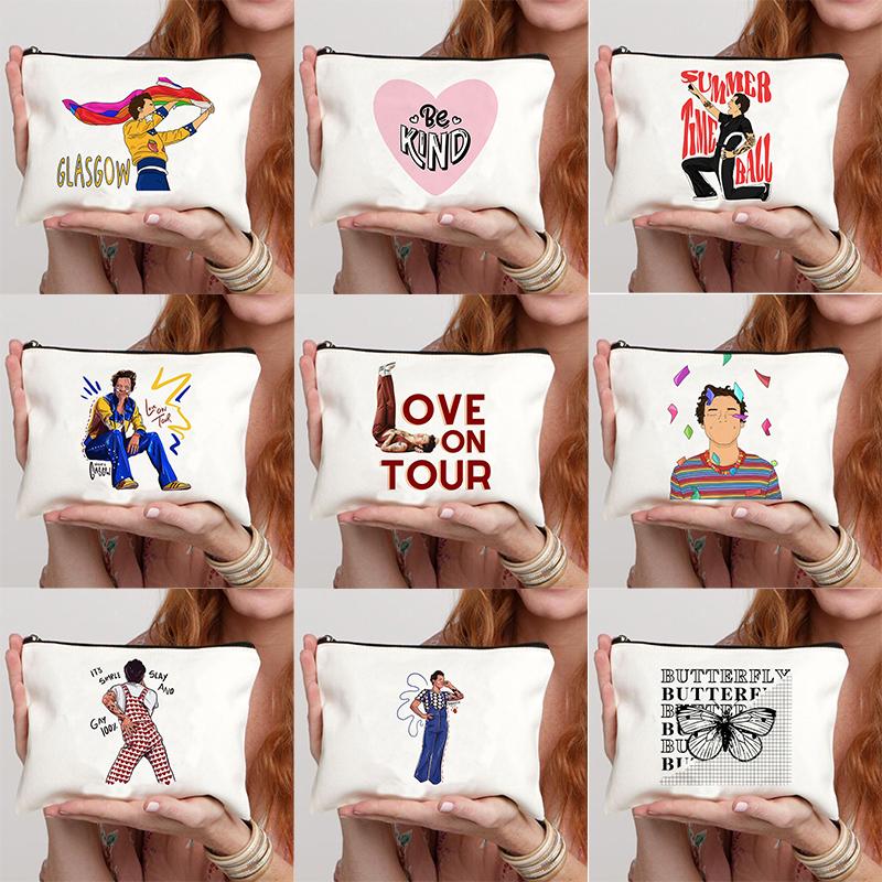Love on Tour Pattren Cosmetic Bag HS Merch Makeup Case Travel Toiletries Organizer Harry's House Storage Make Up Pouch Pencil