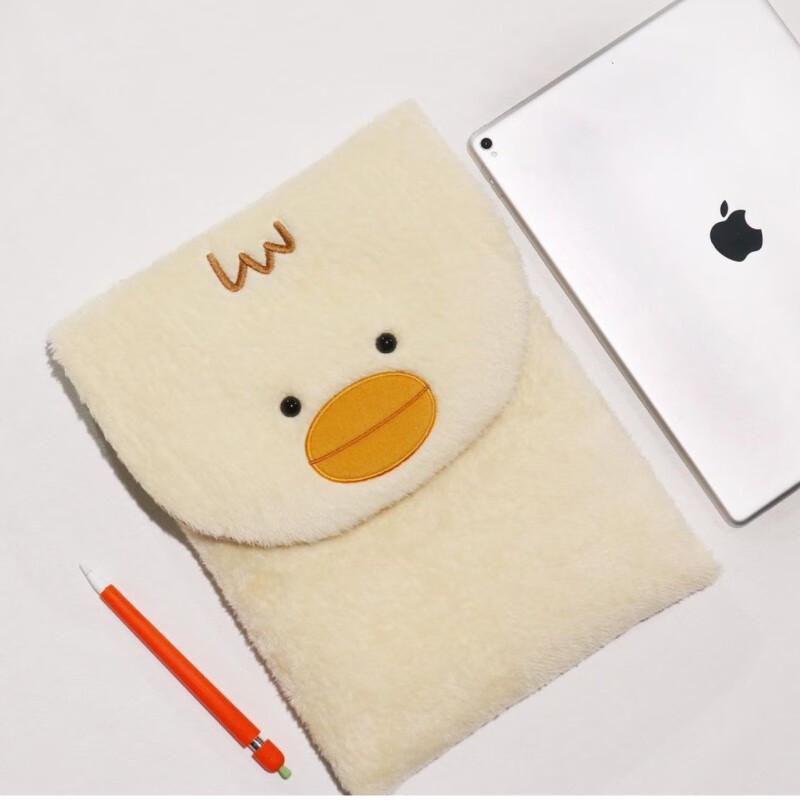 Cute Animal Plush Embroidered Tablet & Laptop Sleeve