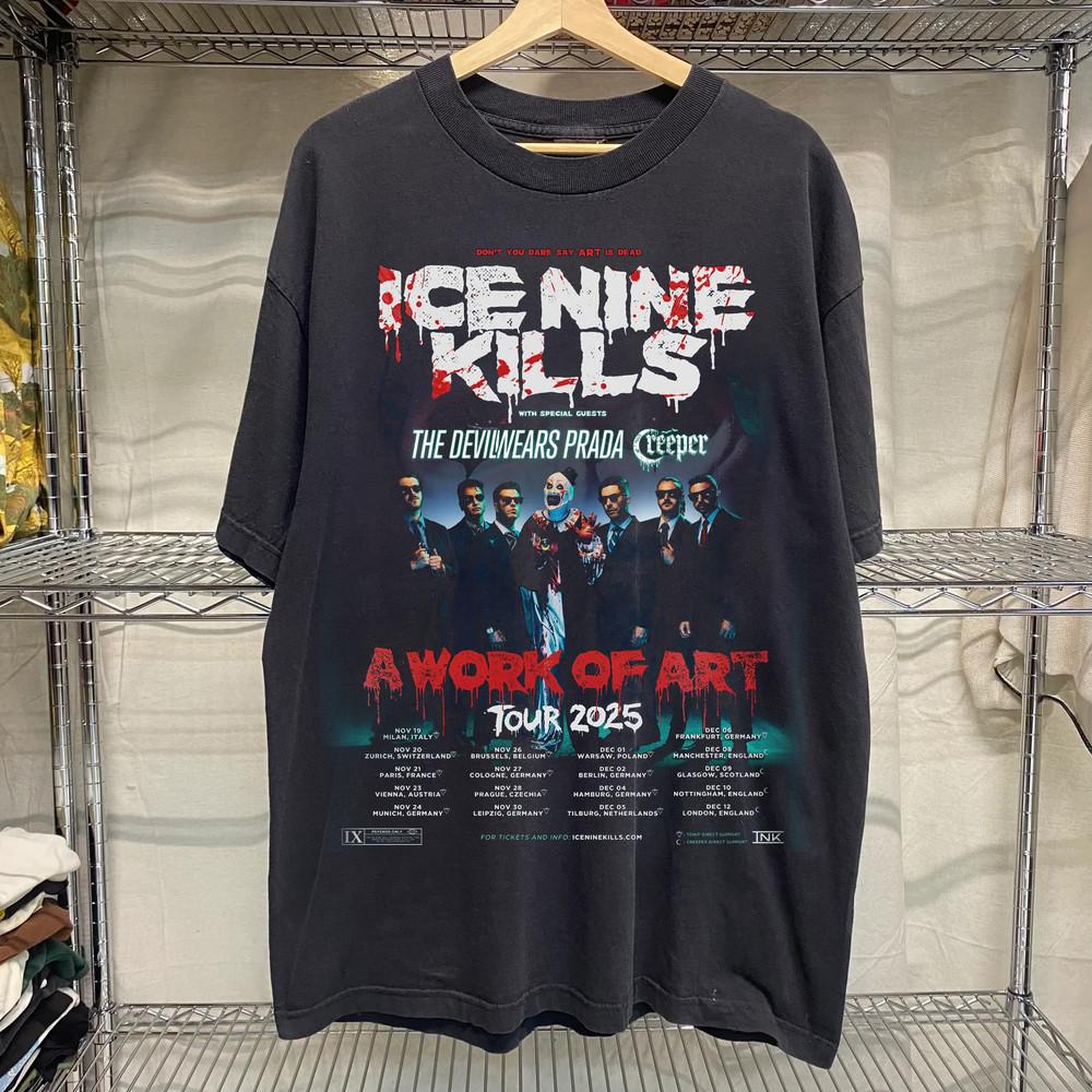 Ice Nine Kills Tour 2025 Dárek pro fanouška Všechny velikosti S až 5XL Tričko QA560 Unisex Tričko
