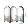 Design Cinese Stile Medio Antico Fiore Uccello Inchiostro Bambù Paravento Decorazione da Scrivania Tavolino Soggiorno Decor