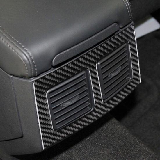 For Dodge Challenger 2008-14 Carbon Fiber Rear Air Vent Outlet Frame Cover Trim