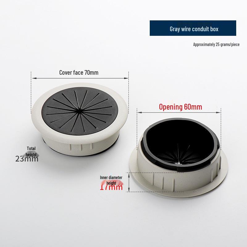 ABS Plastic Round Cable Hole Cover for Desk and Furniture