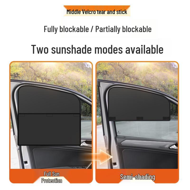 Magnetic Car Sunshade Blackout Curtain for Baby Stroller Sleeping Privacy and Heat Insulation.