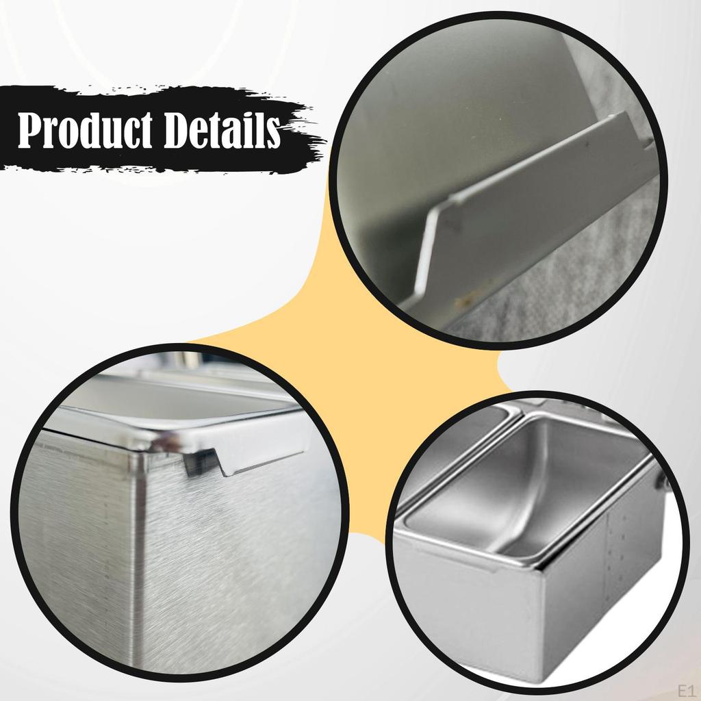 Condiment Server Stainless Steel Kitchen Organizer Tray Seasoning Box Dispenser Spice Container