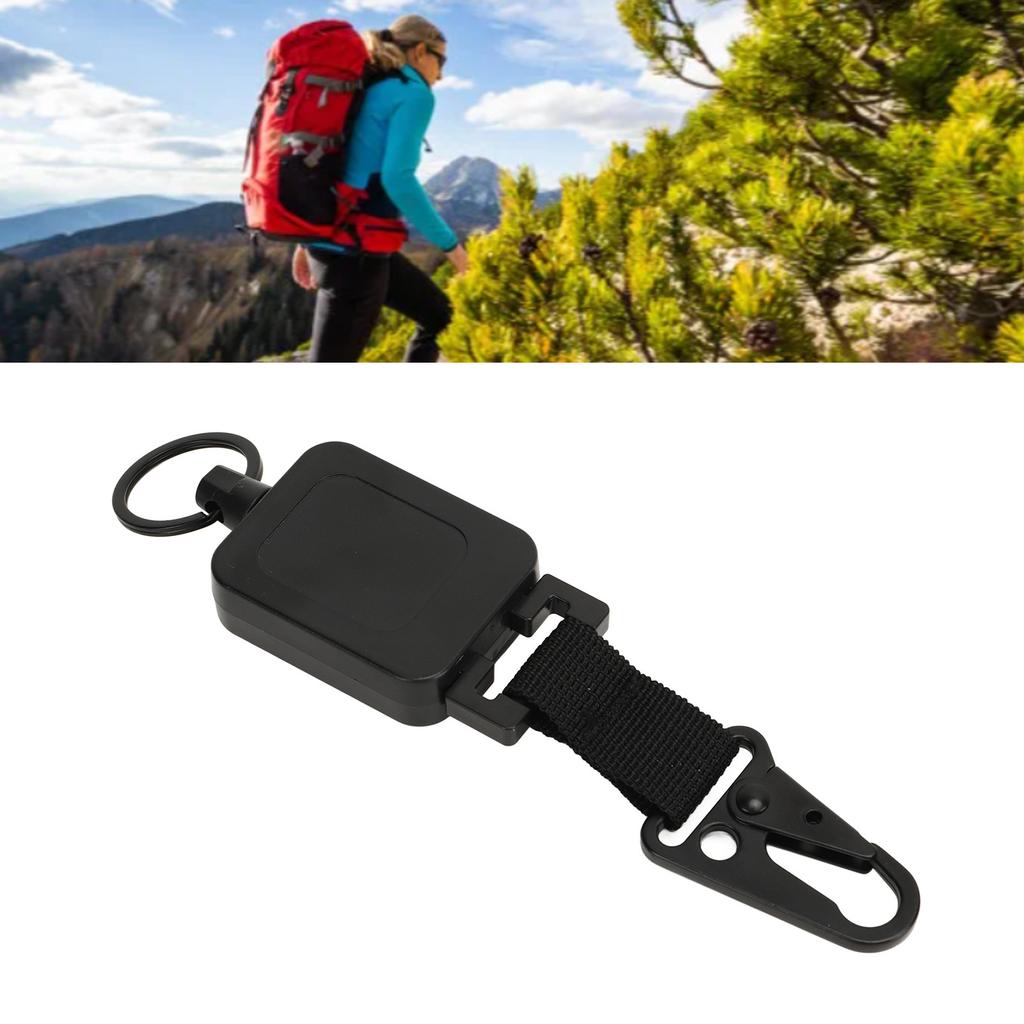 2 PCS Easy Pull Buckle Keychain Olecranon Buckle Stretchable Quick Release Buckle Key   for Bag Pants