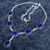 Blue Triplet Opal Gemstone 925 Sterling Silver Jewelry Necklace 18" M-3184