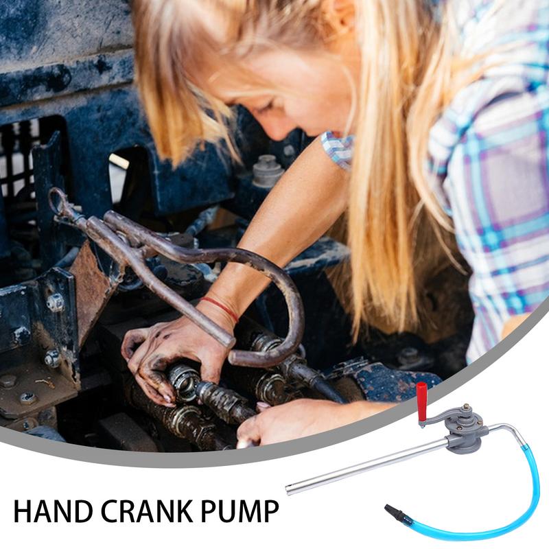 Hand Transfer Pump Small Manual Transmission Pump Aluminum Alloy Lightweight Automotive Engine Oil Extractor Hand Crank Portable