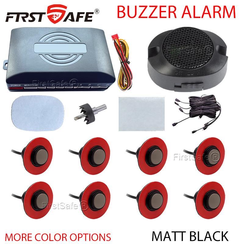 12V 16.5mm Parking Sensor Kit Universal 6/8 Sensor Buzzer Reverse Radar Sound Alarm Indicator Probe System