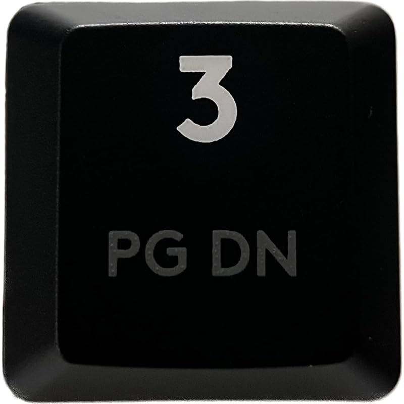 

logitech G913/G913TKL/G915 replacement keycaps [Sold as 1 piece] (Compatible with luminescence) [BERGBUCH] (3 (numeric keypad), Black)