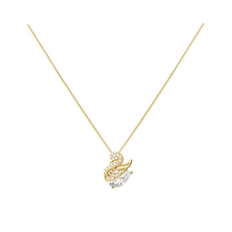Little Swan necklace women's light luxury high-end design sense fashion versatile niche collarbone sweater chain gift