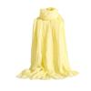 Women Scarf Shawl Solid Color Soft Fabric Scarf Thin Breathable Shawl Versatile Winter Outdoor Accessory