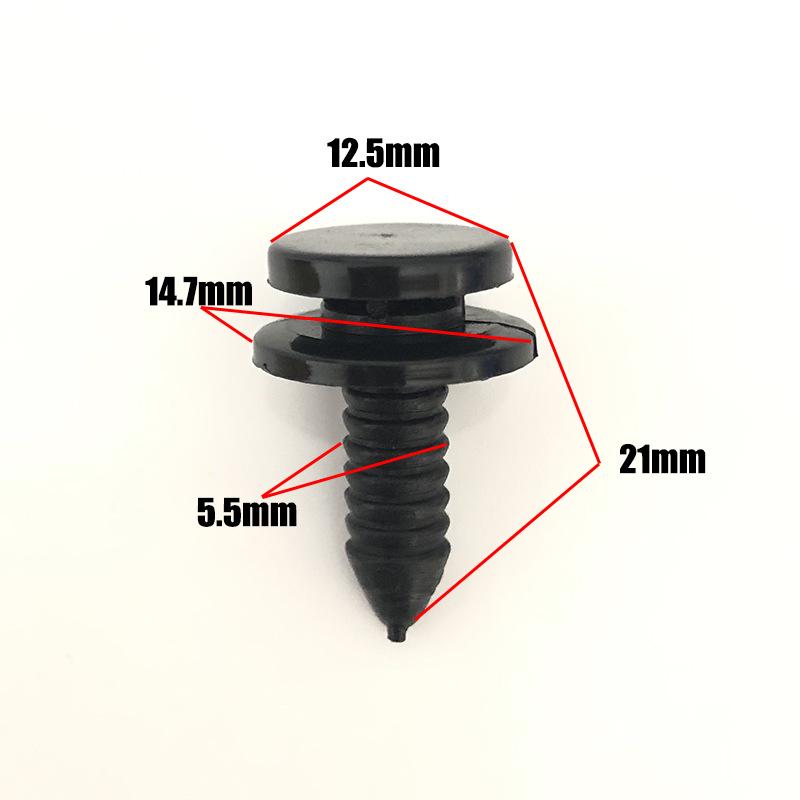 Black Interior Panel Clips for Porsche Volkswagen - Decorative Plastic Fasteners