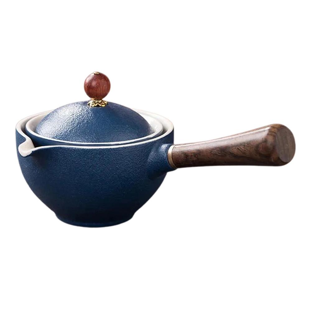 360 Rotation Tea Maker and Infuser Ceramic Tea Cup for Puer Porcelain Chinese Gongfu Tea Cup Flowers Exquisite Shape
