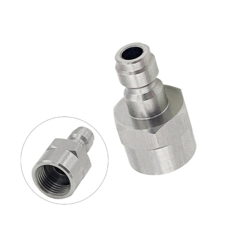 Stainless Steel Carbon Dioxide Inflatable Connector M11 Thread 8mm Quick Connection Adapter Quick Disconnect Accessories