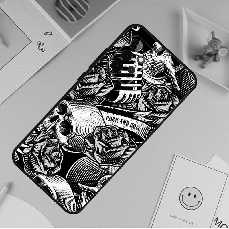 

Rock and Roll Skull Case For Samsung Galaxy A53 A33 A23 A13 A06 A56 A16 A36 A55 A35 A17 A54 A34 A14 A52 A32 A15 Samsung A17