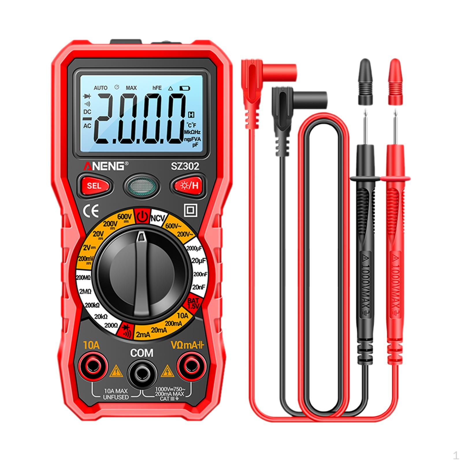 

Digital Automatic Measurement DC Voltage Current Amp Multimeters Tools Meter Tester червоний